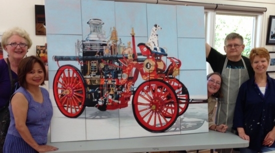 Vintage Horse Drawn Firetruck